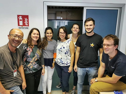 MG lab 2019 Hun, Caterina, Ana Paula, Federica, Natasha, Fabio and Tomas